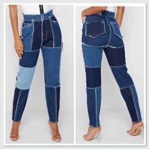 Manière De Voir Patchwork Straight Leg Jeans - NWT!